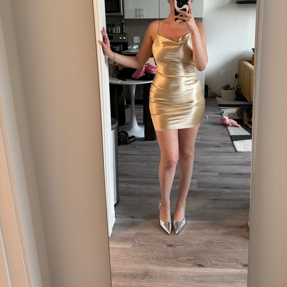 Gold Mini Dress